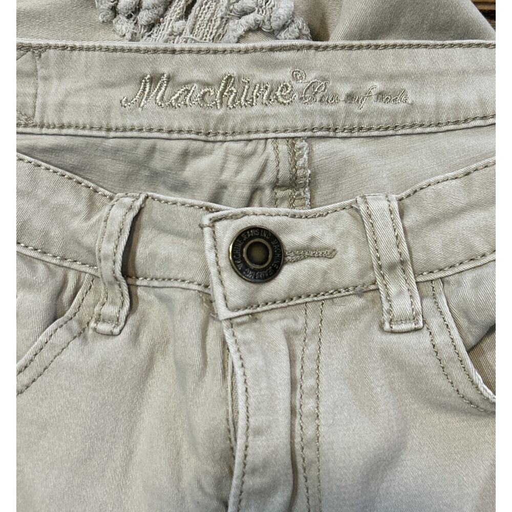 Machine Nouvelle Mode Women’s Size 29 Khaki Distressed Jeans - Picture 7 of 9